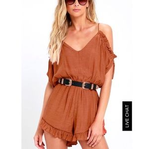 Burnt Orange LuLu’s Romper